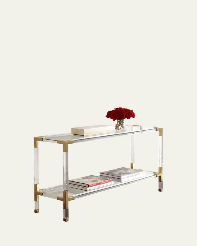 Jacques Acrylic & Brass Console